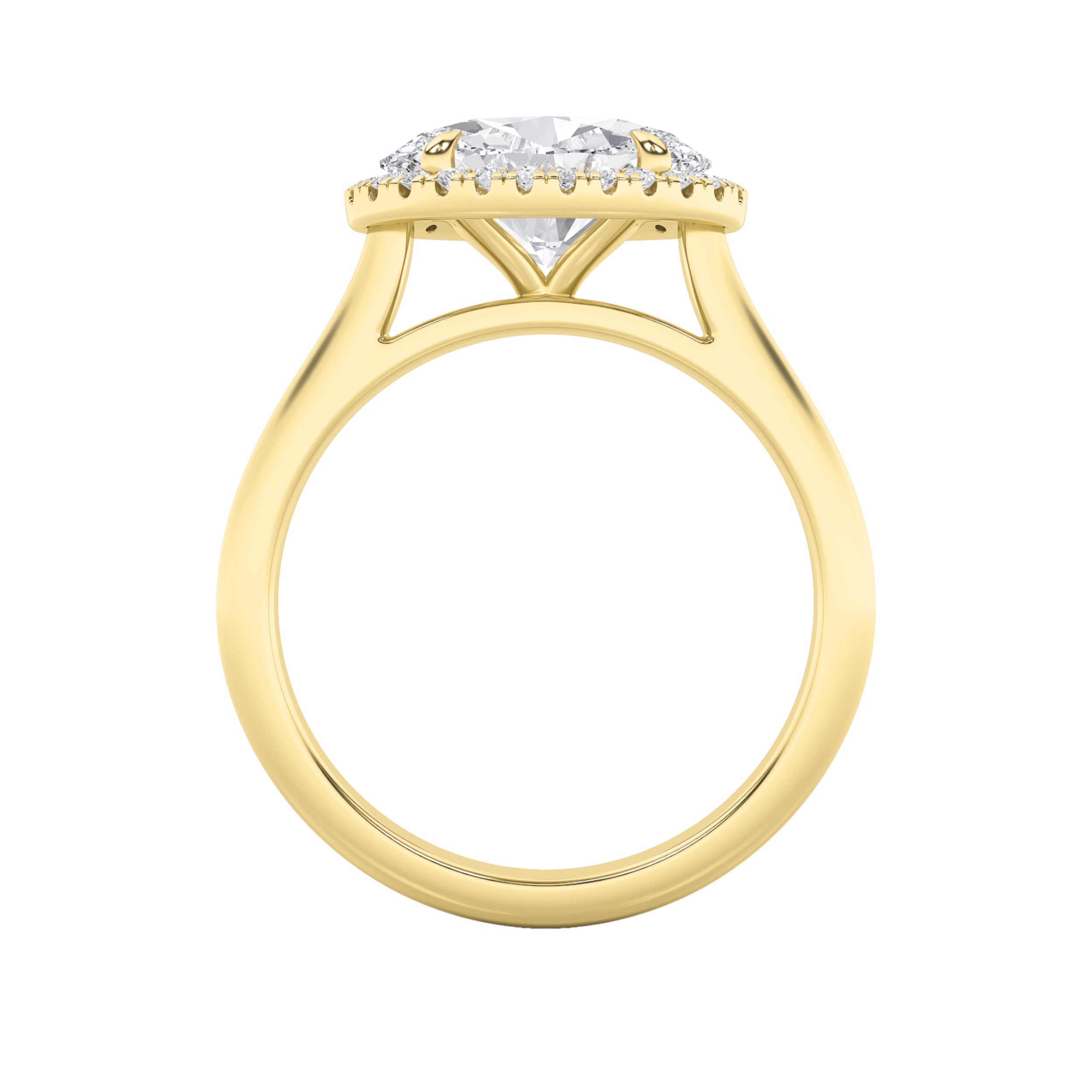 2CTW Oval Shaped Lab Grown Diamond (F/VS) East West Accented Solitaire Ring in 14K Gold
