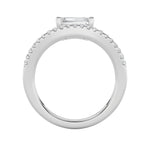 1.5CTW Emerald Shaped Lab Grown Diamond (F/VS) East West Accented Solitaire Ring in 14K Gold