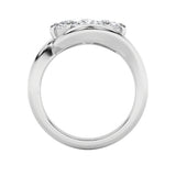 2CTW Marquise Shaped Lab Grown Diamond (F/VS) East West Solitaire Ring in 14K Gold