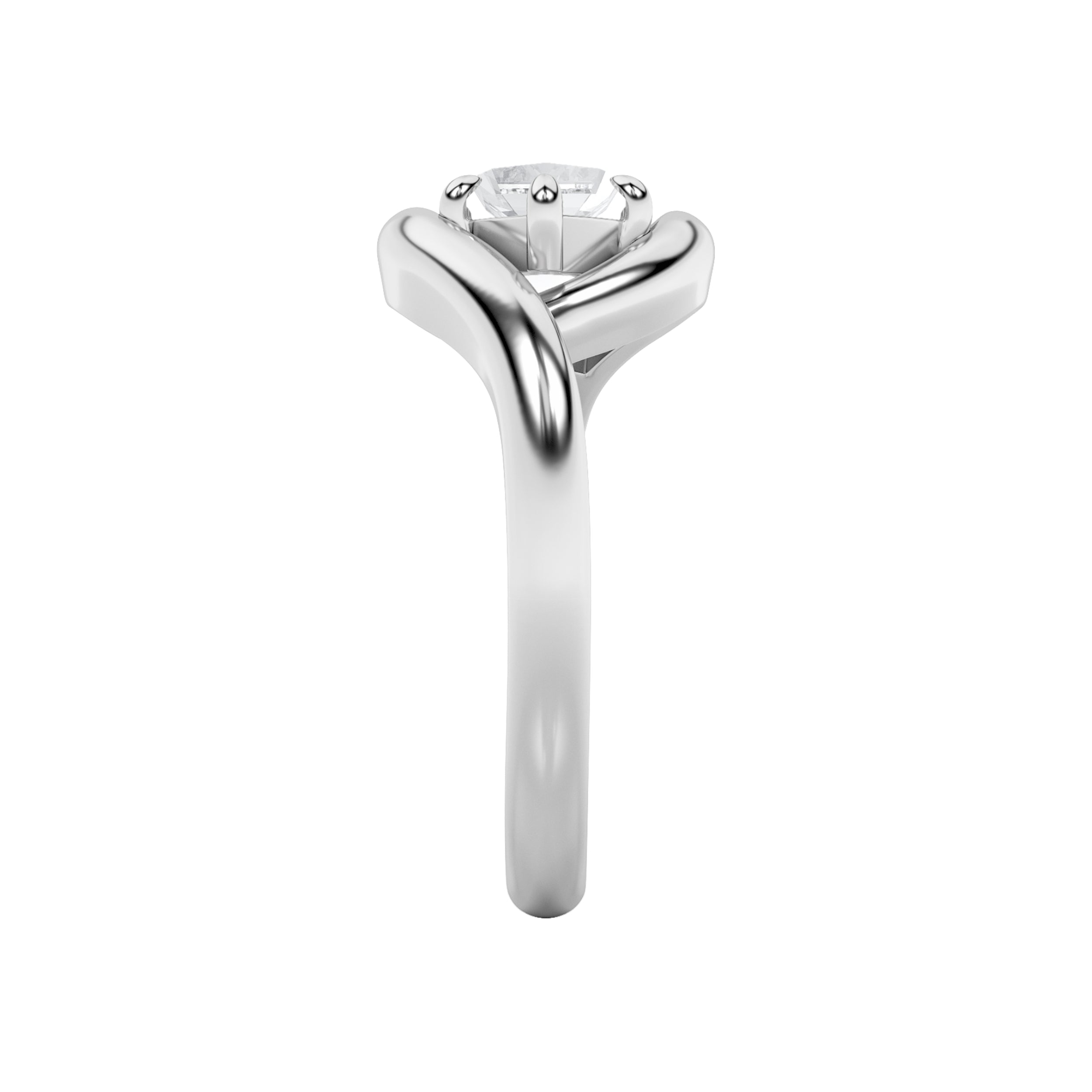 2CTW Marquise Shaped Lab Grown Diamond (F/VS) East West Solitaire Ring in 14K Gold