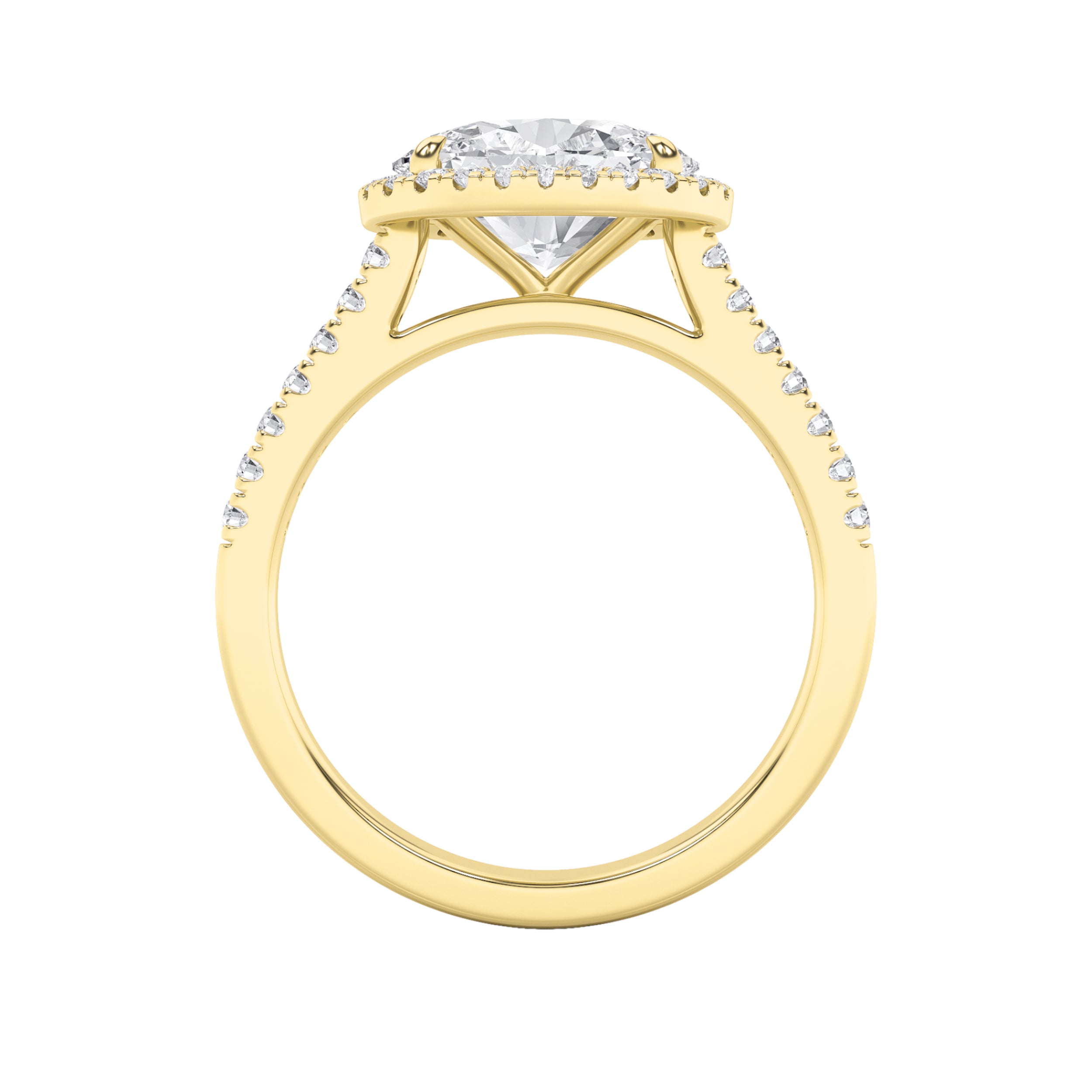 2CTW Oval Shaped Lab Grown Diamond (F/VS) East West Accented Solitaire Ring in 14K Gold