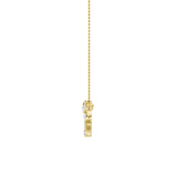 2.5CTW Emerald Shaped Lab Grown Diamond (F/VS) Heart Shaped Pendant in 14K Gold