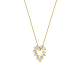 2.5CTW Emerald Shaped Lab Grown Diamond (F/VS) Heart Shaped Pendant in 14K Gold