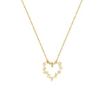 2.5CTW Emerald Shaped Lab Grown Diamond (F/VS) Heart Shaped Pendant in 14K Gold