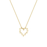2.5CTW Emerald Shaped Lab Grown Diamond (F/VS) Heart Shaped Pendant in 14K Gold