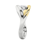 1.5CTW Oval Shaped Lab Grown Diamond (F/VS) East West Solitaire Ring in 14K Gold