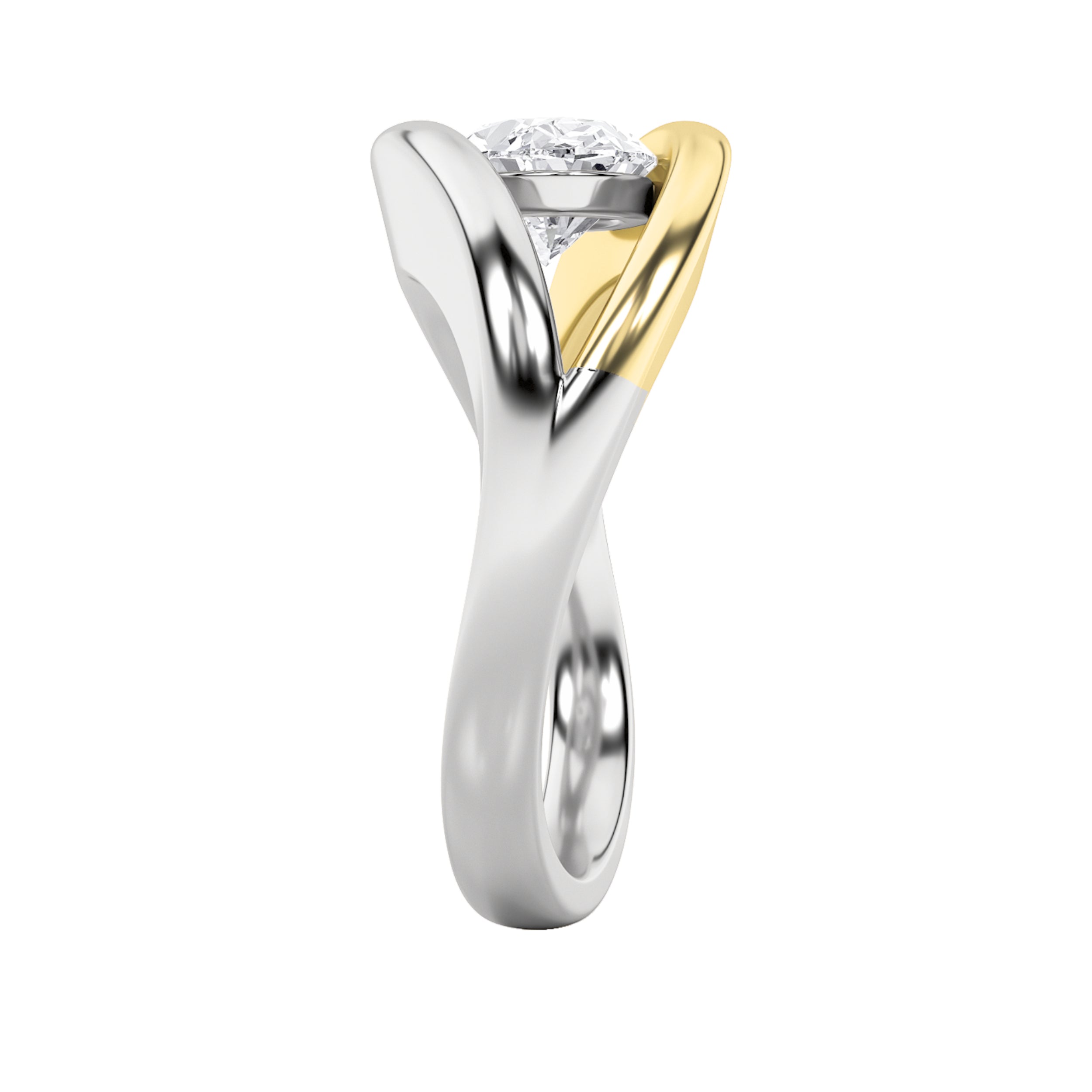 1.5CTW Oval Shaped Lab Grown Diamond (F/VS) East West Solitaire Ring in 14K Gold