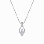 1.25CTW Marquise Shaped Lab Grown Diamond (F/VS) Heart Shaped Pendant in 14K Gold