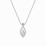 1.25CTW Marquise Shaped Lab Grown Diamond (F/VS) Heart Shaped Pendant in 14K Gold