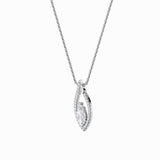 1.25CTW Marquise Shaped Lab Grown Diamond (F/VS) Heart Shaped Pendant in 14K Gold