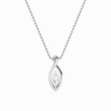 1.25CTW Marquise Shaped Lab Grown Diamond (F/VS) Heart Shaped Pendant in 14K Gold