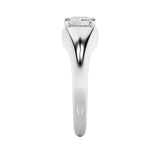 2CTW Emerald Shaped Lab Grown Diamond (G/VS) East West Solitaire Ring in 14K Gold