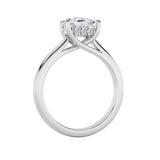 1.5CTW Elongated Cushion Shaped Lab Grown Diamond (F/VS) East West Solitaire Ring in 14K Gold