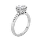 1.5CTW Oval Shaped Lab Grown Diamond (F/VS) East West Solitaire Ring in 14K Gold