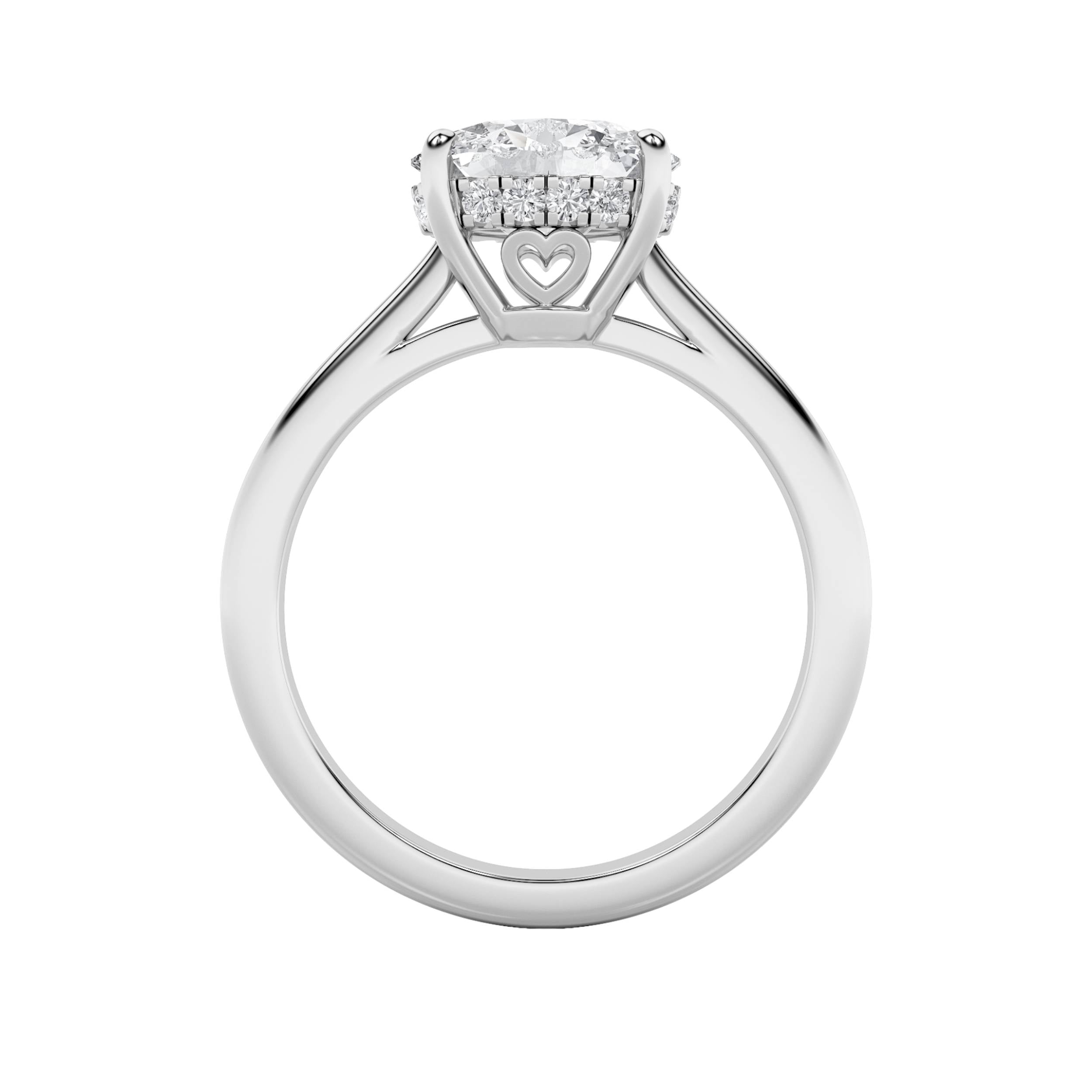 1.5CTW Oval Shaped Lab Grown Diamond (F/VS) East West Solitaire Ring in 14K Gold