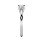 1.5CTW Oval Shaped Lab Grown Diamond (F/VS) East West Solitaire Ring in 14K Gold