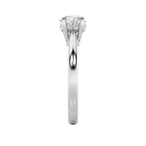 1.5CTW Oval Shaped Lab Grown Diamond (F/VS) East West Solitaire Ring in 14K Gold