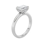 1.5CTW Emerald Shaped Lab Grown Diamond (F/VS) East West Solitaire Ring in 14K Gold