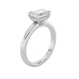 1.5CTW Emerald Shaped Lab Grown Diamond (F/VS) East West Solitaire Ring in 14K Gold