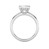 1.5CTW Emerald Shaped Lab Grown Diamond (F/VS) East West Solitaire Ring in 14K Gold