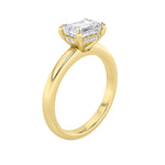 1.5CTW Emerald Shaped Lab Grown Diamond (F/VS) East West Solitaire Ring in 14K Gold