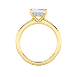 1.5CTW Emerald Shaped Lab Grown Diamond (F/VS) East West Solitaire Ring in 14K Gold