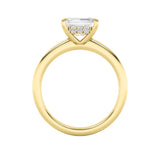 1.5CTW Emerald Shaped Lab Grown Diamond (F/VS) East West Solitaire Ring in 14K Gold