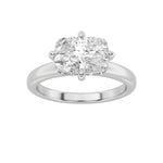 1.5CTW Elongated Cushion Shaped Lab Grown Diamond (F/VS) East West Solitaire Ring in 14K Gold