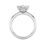 1.5CTW Elongated Cushion Shaped Lab Grown Diamond (F/VS) East West Solitaire Ring in 14K Gold