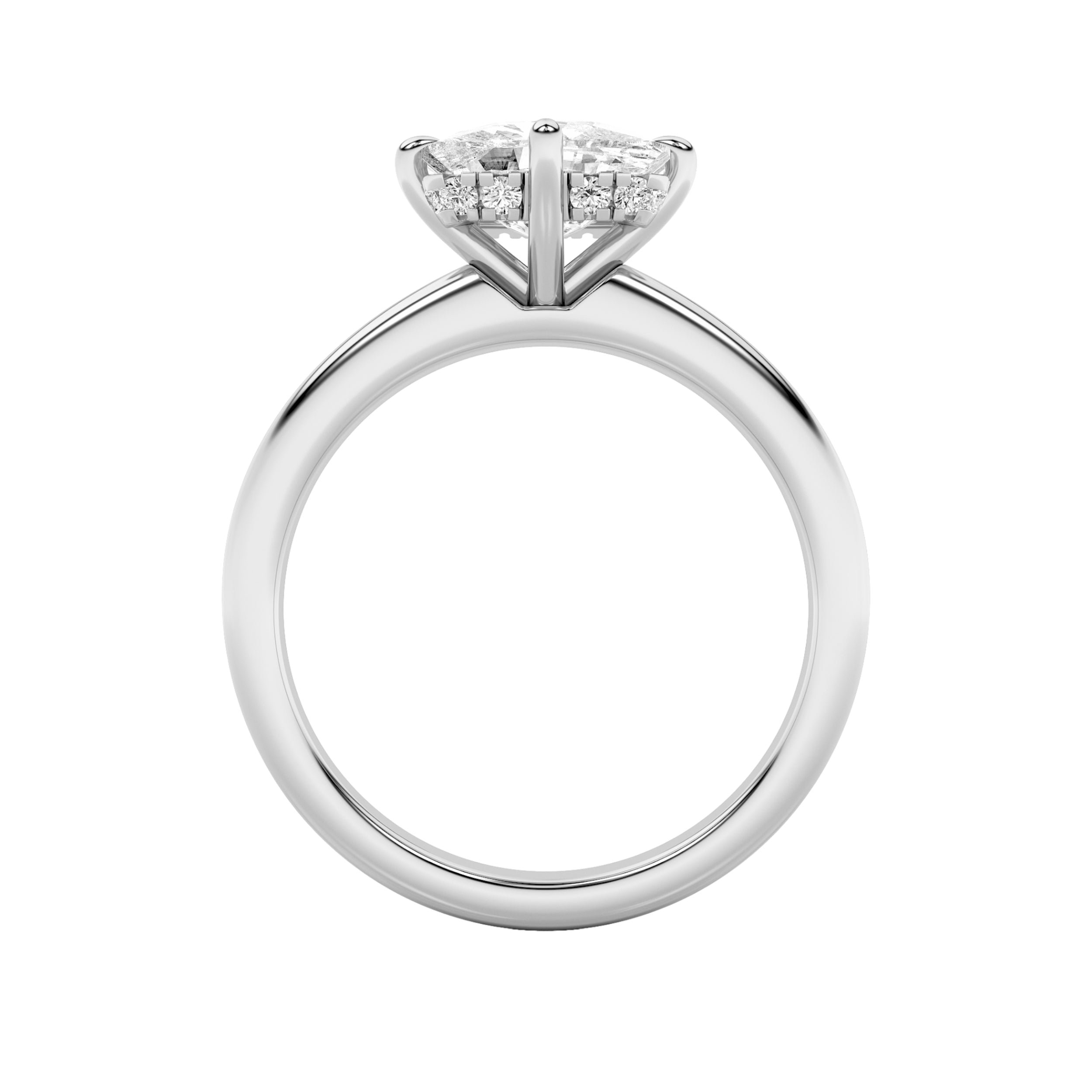 1.5CTW Elongated Cushion Shaped Lab Grown Diamond (F/VS) East West Solitaire Ring in 14K Gold