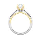 2CTW Emerald Shaped Lab Grown Diamond (F/VS) Solitaire Engagement Ring in 14K Gold