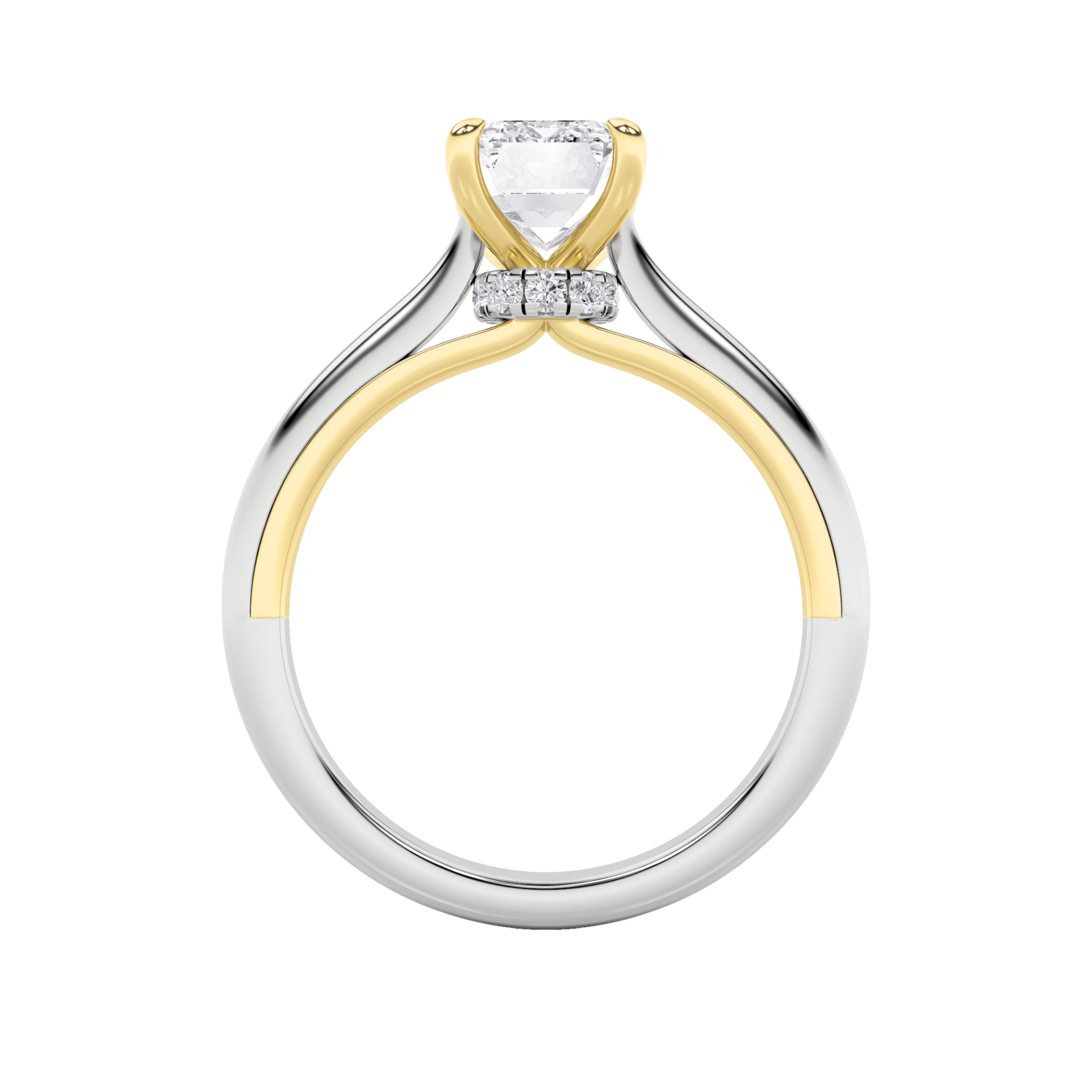 2CTW Emerald Shaped Lab Grown Diamond (F/VS) Solitaire Engagement Ring in 14K Gold