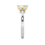2CTW Emerald Shaped Lab Grown Diamond (F/VS) Solitaire Engagement Ring in 14K Gold