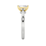 2CTW Emerald Shaped Lab Grown Diamond (F/VS) Solitaire Engagement Ring in 14K Gold