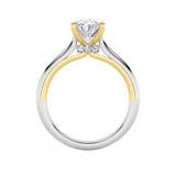 2CTW Oval Shaped Lab Grown Diamond (F/VS) Solitaire Engagement Ring in 14K Gold
