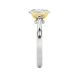 2CTW Oval Shaped Lab Grown Diamond (F/VS) Solitaire Engagement Ring in 14K Gold