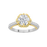 1.5CTW Round Shaped Lab Grown Diamond (F/VS) Solitaire Engagement Ring in 14K Gold
