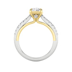 2CTW Oval Shaped Lab Grown Diamond (F/VS) Solitaire Engagement Ring in 14K Gold
