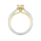 2CTW Oval Shaped Lab Grown Diamond (F/VS) Solitaire Engagement Ring in 14K Gold