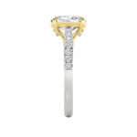 2CTW Oval Shaped Lab Grown Diamond (F/VS) Solitaire Engagement Ring in 14K Gold