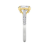 2CTW Oval Shaped Lab Grown Diamond (F/VS) Solitaire Engagement Ring in 14K Gold