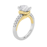 2CTW Oval Shaped Lab Grown Diamond (F/VS) Solitaire Engagement Ring in 14K Gold