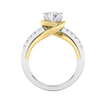 2CTW Oval Shaped Lab Grown Diamond (F/VS) Solitaire Engagement Ring in 14K Gold