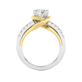 2CTW Oval Shaped Lab Grown Diamond (F/VS) Solitaire Engagement Ring in 14K Gold