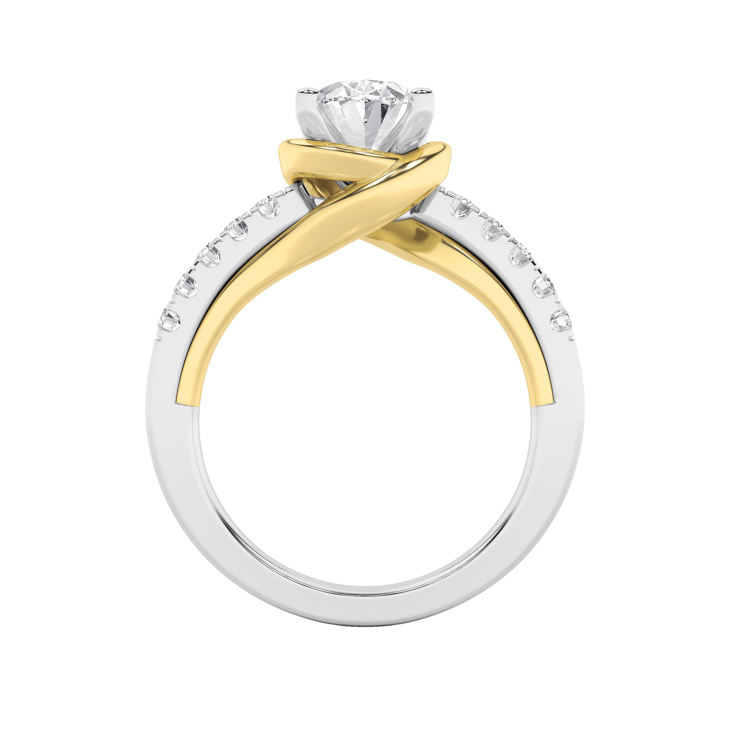 2CTW Oval Shaped Lab Grown Diamond (F/VS) Solitaire Engagement Ring in 14K Gold