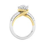 2CTW Oval Shaped Lab Grown Diamond (F/VS) Solitaire Engagement Ring in 14K Gold