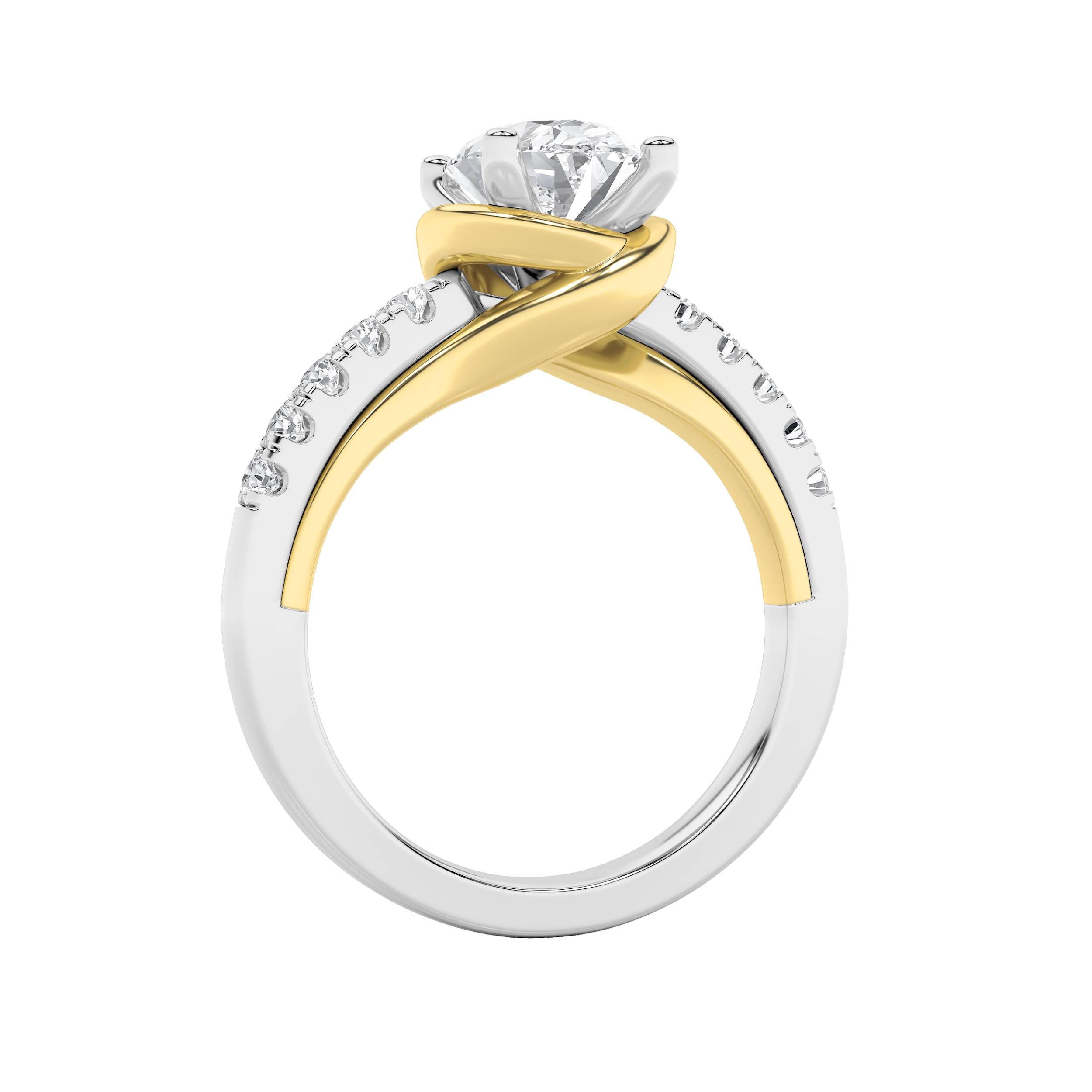 2CTW Oval Shaped Lab Grown Diamond (F/VS) Solitaire Engagement Ring in 14K Gold