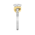 2CTW Oval Shaped Lab Grown Diamond (F/VS) Solitaire Engagement Ring in 14K Gold