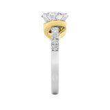 2CTW Oval Shaped Lab Grown Diamond (F/VS) Solitaire Engagement Ring in 14K Gold