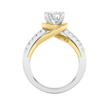 2CTW Round Shaped Lab Grown Diamond (F/VS)  Ring in 14K Gold
